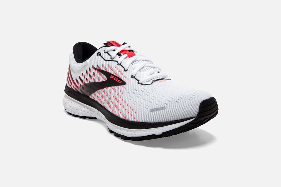 Brooks Israel Ghost 13 Road Running Shoes Womens - White/Pink/Black - ZUS-931865